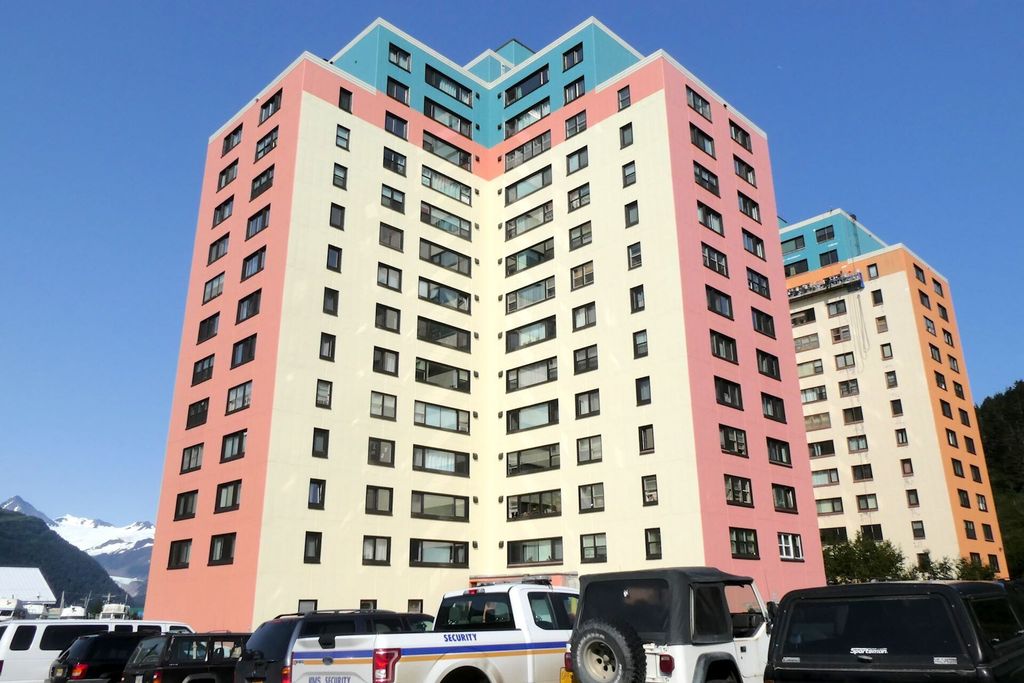 Anchorage (Whittier): Begich Towers, where most of the town lives