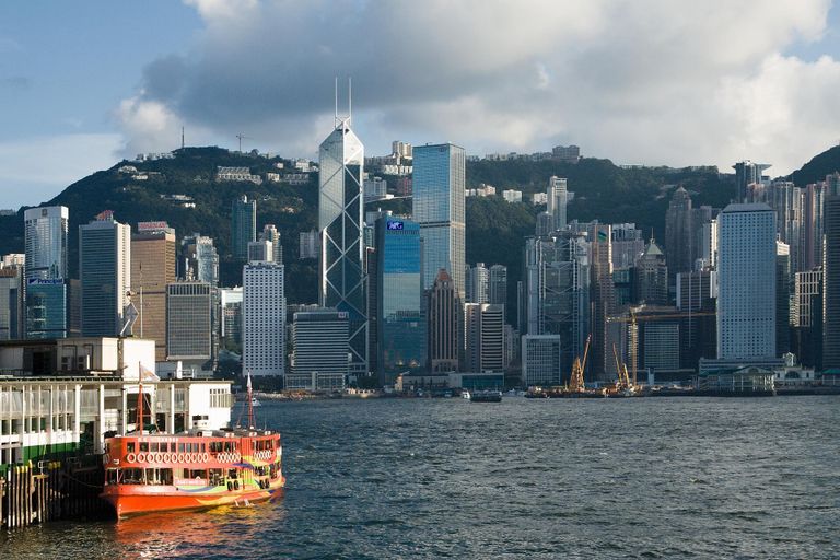 Hong Kong: A Star Ferry crossing Victoria Harbour
